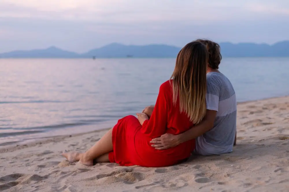 Romantic Couple Beach Sunset 1 Scaled 1